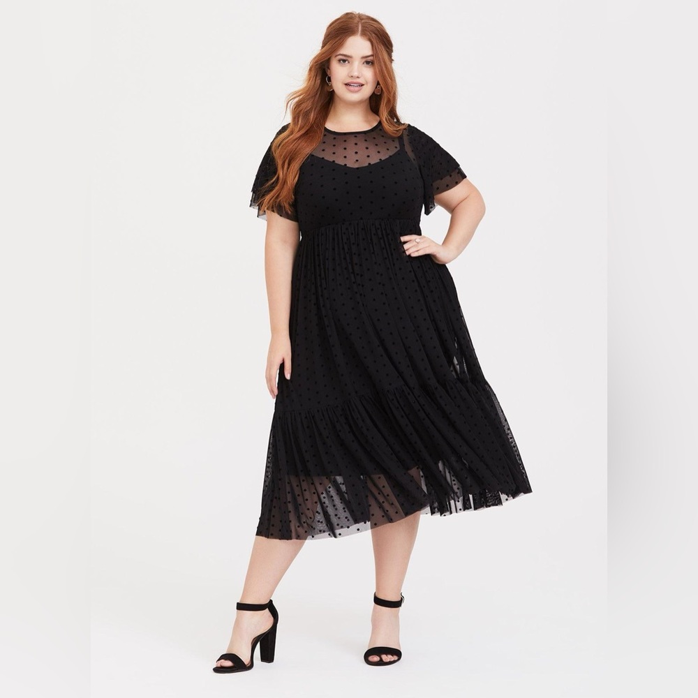 Torrid Black Polka Dot Dress